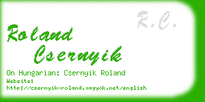 roland csernyik business card